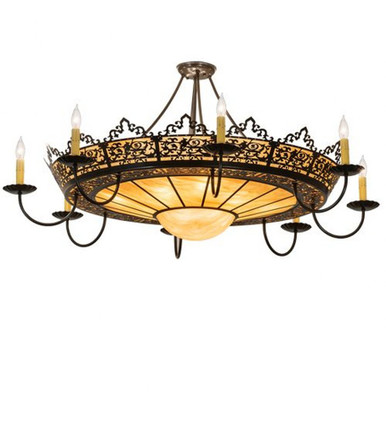 Stanley 8 Light Semi Flush Mount 22 x 46 Inches by Meyda Tiffany - 132183