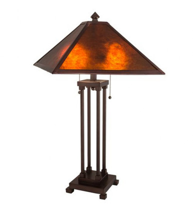 Mission Prime 28 Inch High Mission Prime Table Lamp by Meyda Tiffany - 2183-2TL