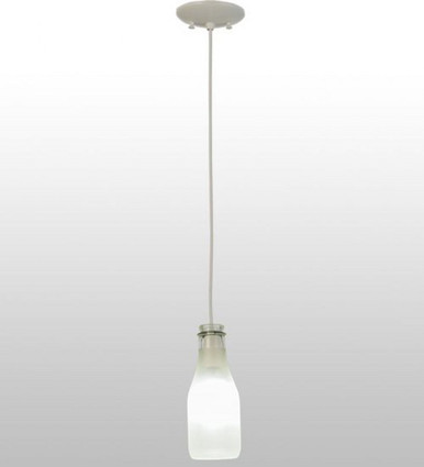 Milk Bottle 1 Light Mini Pendant 12 x 5 Inches by Meyda Tiffany - 151223
