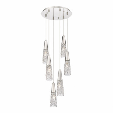 Amherst Brook 6 Light Cord Hung Pendant 11.75 Inch Tall by Innovations - 322-6P-3
