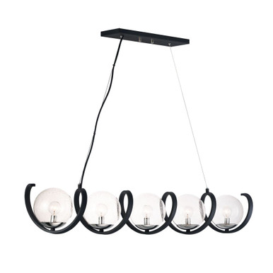 Curlicue 5 Light Small Pendant by Maxim - 35105CDBKPN