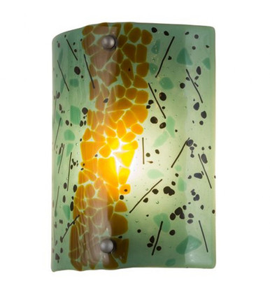 Metro Fusion Muro Verde 1 Light Wall Sconce 11 x 8 Inches by Meyda Tiffany - 22967
