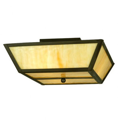 Madera 3 Light Square Flush Mount 6.25 x 21.25 In by Meyda Tiffany - 136919