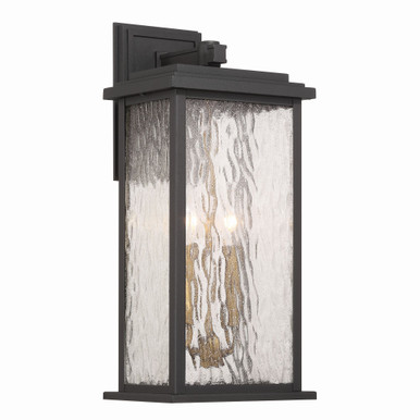 Estate 2 Light Outdoor Wall Mount 19 Inch Tall X 8.5 Inch Wide by Artcraft - AC9272BK