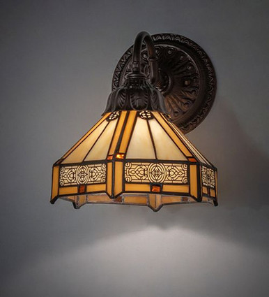Peaches 1 Light Wall Sconce 10 x 8 Inches by Meyda Tiffany - 274148