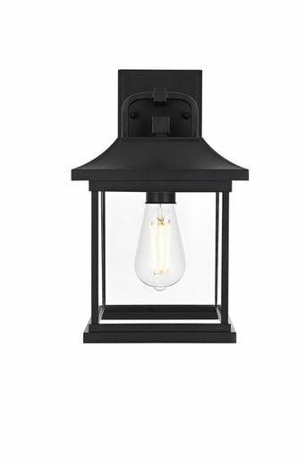 Saul 1 Light Outdoor Wall Mount 13 Inch Tall and 8 Inch Wide by Elegant - OD612W13BK