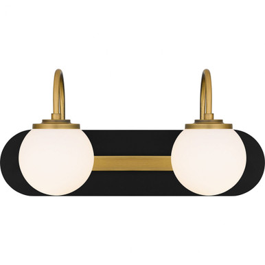 Desmond 2 Light Vanity Light by Quoizel - DES8618MBK