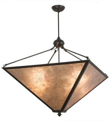 Mission Prime 4 Light Square Inverted Pendant 40 x 42 Inch by Meyda Tiffany - 36326