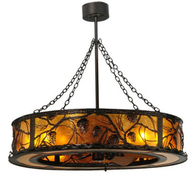 Whispering Pines 8 Light Fandelier 41 In H and 44 In W by Meyda Tiffany - 108443