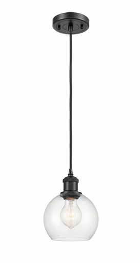 Athens 1 Light Steel Mini Pendant by Innovations - 516-1P-BK-G122-6