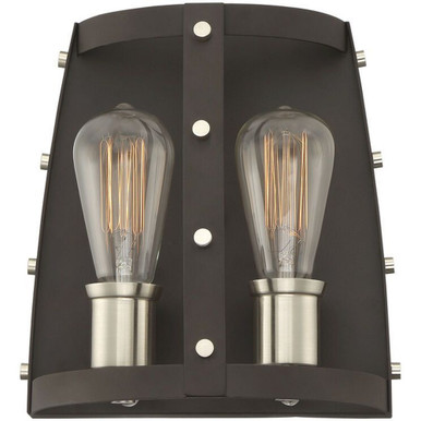 Presidio 2 Light Outdoor Wall Lantern by Designers Fountain - 91602-rt