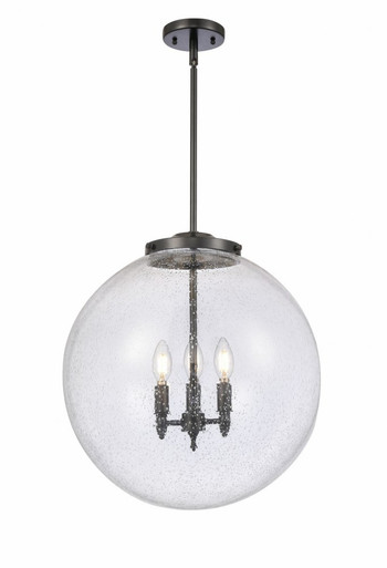 Beacon 3 Light Large Pendant 18 Inch Wide by Innovations - 221-3S-BK-G204-18