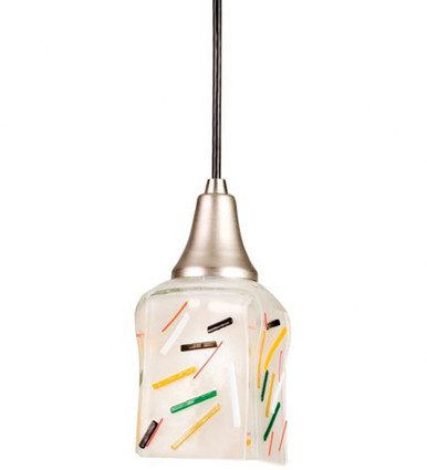 Metro Fusion Circus 1 Light Square Mini Pendant 12.75 x 5 Inch by Meyda - 12428