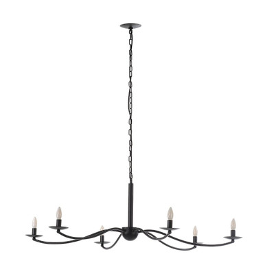 Landen 6 Light Chandelier 13.5 Inch Tall and 50 Inch Wide by Renwil Inc - LPC4495