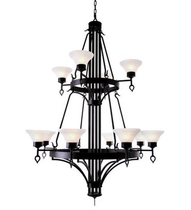 Savino 12 Light 2 Tier Chandelier 70 x 48 Inches Wide by Meyda Tiffany - 116425