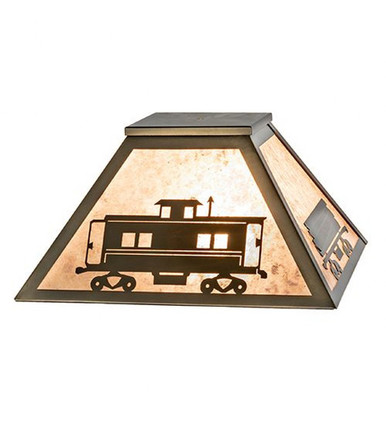 Train Mission - Shade-10 Inches Tall and 22 Inches Wide by Meyda Tiffany - 156947