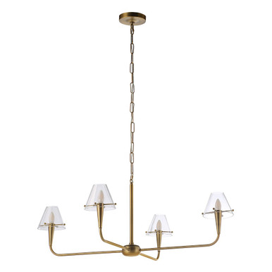 Maite 4 Light Chandelier 11 Inch Tall and 42 Inch Wide by Renwil Inc - LPC4498