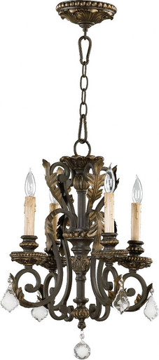 Rio Salado 4 Light Small Chandelier by Quorum - 6157-4-44