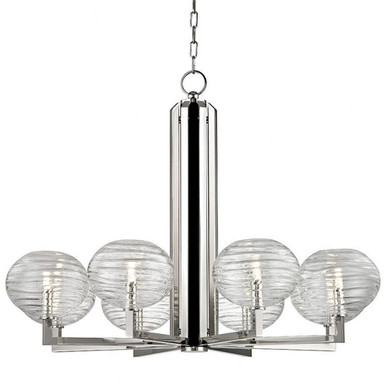 Breton 8 Light Chandelier 30 x 40 Inch Wide by Hudson Valley - 2418-PN