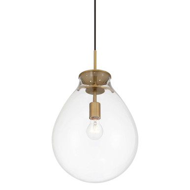 Drop 1 Light Pendant 19.25 Inch Tall and 11.75 Inch Wide by Golden - 2088-12P