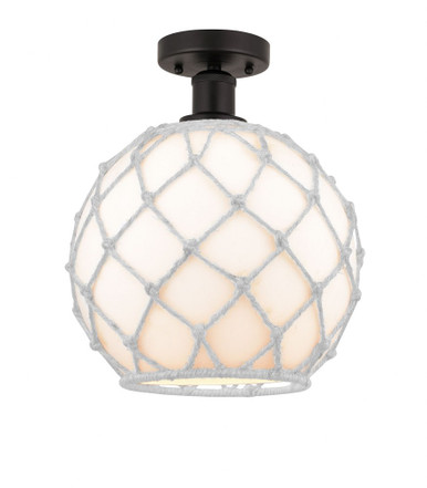 Farmhouse Rope 1 Light 10 Inch Wide Semi Flush Mount by Innovations - 616-1F-G12-10R