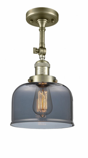 Bell 1 Light Adjustable Semi Flush Mount 14.5X7.75 Inch Wide by Innovations - 201F-AB-G73