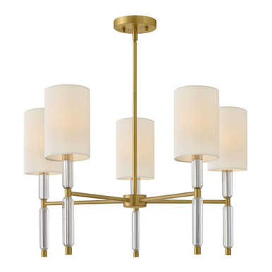 Anika 10W 5 LED Chandelier 17.75 Inch Tall and 28 Inch Wide by Hinkley - 47615LCB