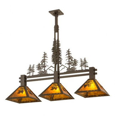 Tall Pines 3 Light Island Pendant 38.5 x 12 Inches by Meyda Tiffany - 27073