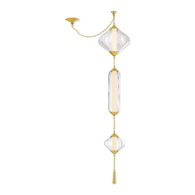 Fiorello 20W 3 LED Pendant 64.5 Inch Tall and 12.5 Inch Wide by Corbett - 545-13-VPB