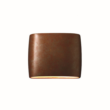 Ambiance 2 Light Wide ADA Oval Open Top Wall Sconce by Justice Design - CER-8855