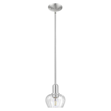 Fenton 1 Light Stem Hung Mini Pendant 8.13 Inch X 6.5 Inch by Innovations - 716-1S-SN-G92