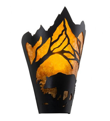 Bear at Dawn 1 Light Wall Sconce 12 x 8.5 Inches by Meyda Tiffany - 212504