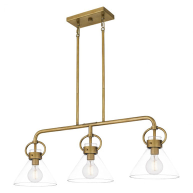 Webster 3 Light Oversized Linear Chandelier by Quoizel - WBS136WS