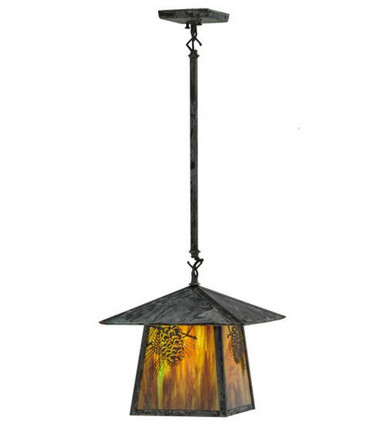 Stillwater Winter Pine 1 Light Pendant 33.5 x 17 Inches by Meyda Tiffany - 146360