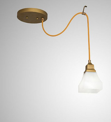 Castiliolite Bungalow Alabaster 1 Light Pendant 9 x 48 Inch by Meyda - 237612