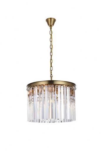 Sydney 6 Light Small Round Chandelier by Elegant - 1208D20SG/RC