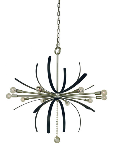 Victoria 10 Light Oversized Chandelier by Framburg - 5432 SP/Mblack