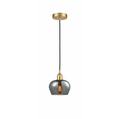 Fenton 1 Light Cord Down Mini Pendant 7.5 and 6.5 Inch Wide by Innovations - 616-1P-SG-G93