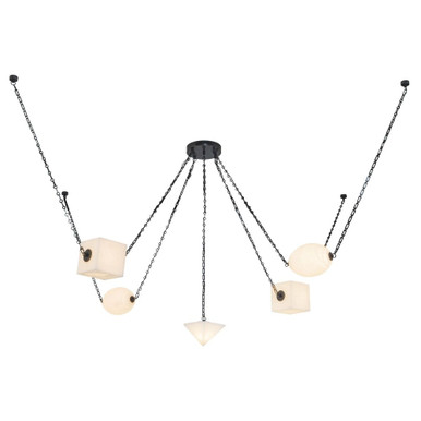 Mineral 75W LED Chandelier 11 Inch Tall and 10 Inch Wide by Alora - CH360105