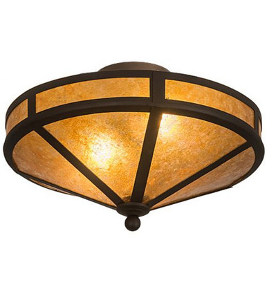 Craftsman Prime 2 Light Flush Mount 9 x 16 Inches by Meyda Tiffany - 194677