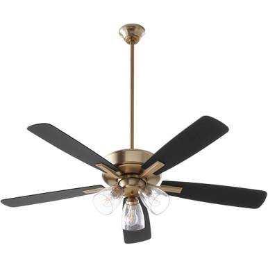 Ovation 5 Blade Ceiling Fan with Three Light Kit 52 Inches Wide by Quorum  - 4525-2380