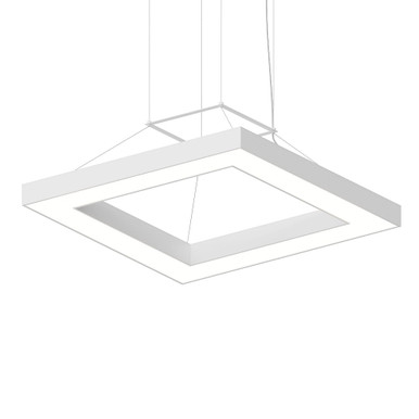 Pi 72W 1 LED Square Ring Pendant 2.5 Inch Tall and 30 Inch Wide by Sonneman - 3986