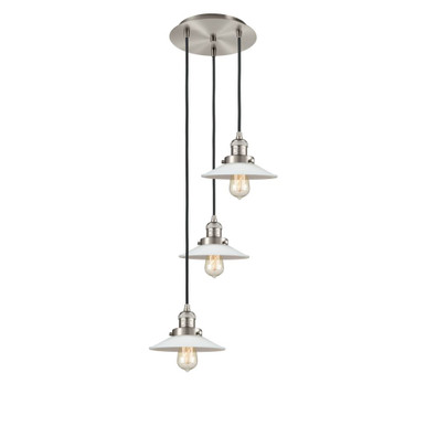 Halophane 3 Light Cord Hung Multi Pendant 15.75 X 15.5 Inch by Innovations - 113F-3P-SN-G1
