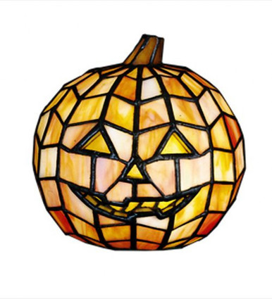 Jack O'Lantern 7 Inch 1 Light Accent Lamp by Meyda Tiffany - 24733