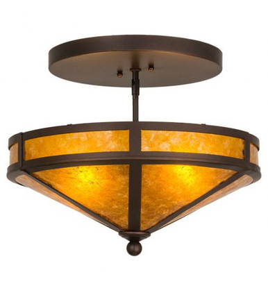 Craftsman Prime 2 Light Semi Flush Mount 15 x 16 Inches by Meyda Tiffany - 163106