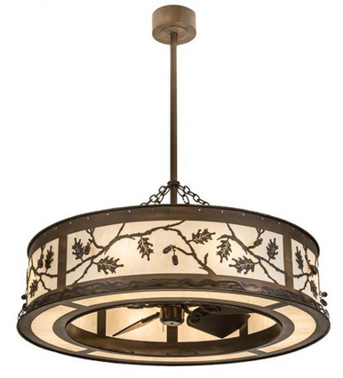 Oak Leaf & Acorn 8 Light Fandelier 52 In H and 45 In W by Meyda Tiffany - 197416