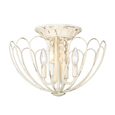 Marguerite 4 Light 16.13 Inch Wide Semi Flush Mount by Golden - 7862-SF VPW