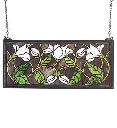 25 Inch Magnolia Stained Glass Window by Meyda Tiffany - 2046-GW