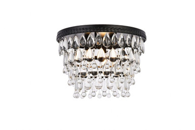 Nordic 3 Light 15 Inch Wide Flush Mount by Elegant - 1219F15