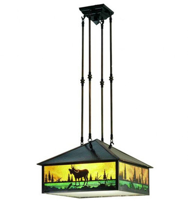 Moose Creek 3 Light Square Pendant 37 x 247 Inches by Meyda Tiffany - 38681